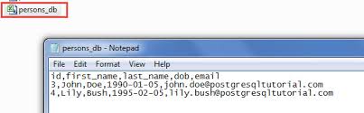 Export A Postgresql Table To A Csv File