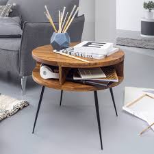 © jonas von der hude. Wohnling Couchtisch Sheesham Massivholz Metall 60x45x60 Cm Tisch Wohnzimmer Design Beistelltisch Mit Ablage Kleiner