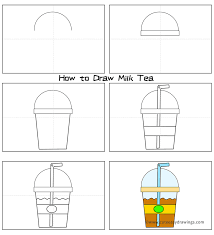 Download 107 boba milk tea free vectors. How To Draw Milk Tea Easy Step By Step For Kids Cute Easy Drawings