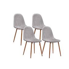 White kitchen chairs with cushion. Canglong Dining Chairs Set Of 4 Fabric Cushion Seat Back Mid Century Kitchen Chair With Metal Legs For Kitchen Dining Room Side Chair Grey From Amazon Accuweather Shop
