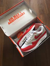 Pickup Kiss My Airs Airmax 1 Og Red Anniversary Mail Day Sneakers Fly Shoes Retro Shoes