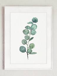 Eukalyptus Zweig Aquarell Satz Von 2 Eukalyptus Grun Wohnzimmer Wanddekoration Scandi Dekor Botanische Poster K In 2020 Watercolor Paint Set Botanical Poster Paint Set