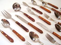 36pc Washington Forge Flatware Set Wood Handle Stainless Etsy Flatware Set Wooden Flatware Stainless Flatware
