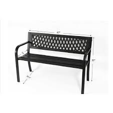 Shop metal outdoor benches outdoor seating at walmart and save. 50 Patio Garden Bench Park Yard Outdoor Furniture Steel Frame Porch Chair Seat Patio Chairs Swings Benches Patio Garden Furniture