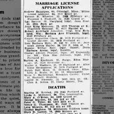 Gustav Adolph Pearson Marriage License Application