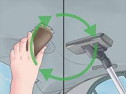 Wipe away the cleaner with a microfiber cloth and clean as much of the stain as you can. 3 Ways To Clean A Car Ceiling Wikihow