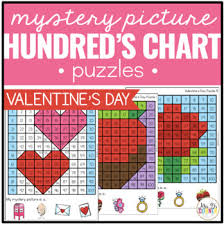 valentines day mystery picture hundreds chart puzzles