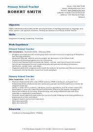 Aug 22, 2018 · resume objective. Primary School Teacher Resume Samples Qwikresume