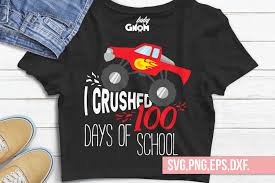 Download I Crushed 100 Days Of School Graphic By Babygnom Creative Fabrica PSD Mockup Templates