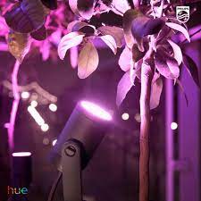 Color Tunable Led Outdoor Lighting Philips Hue Lily Spot Light Smart Outdoor Lighting Led Outdoor Lighting Landscape Lighting Design