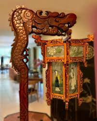 European style chinese dragon wall lamp living room tv background wall nordic creative bedside aisle decoration resin lamp interesting can find below herethe. Chinese Dragon Floor Lamp 1920s To 1930s By Vintageartforliving Glass Lantern Ceiling Lamp Chinese Lanterns