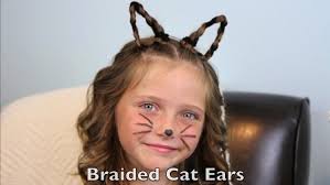 So Cute You Can Do This For Crazy Hair Day At School As Well Braided Cat Ears Halloween Hairstyles C Wacky Hair Crazy Hair For Kids Wacky Hair Days