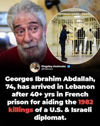 🚨 Profilo Georges Ibrahim Abdallah, 74, has arrived in Lebanon after 40+  yrs in French prison for aiding the 1982 killings of a U.S. & Israeli  diplomat. Freed
