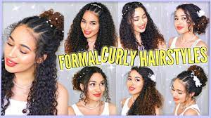 The formal hairstyles for medium hair length will give you a mixed contemporary flair with some subtle 11. 7 Best Curly Hairstyles For Prom Graduation Formals Weddings Naturally Curly Youtube