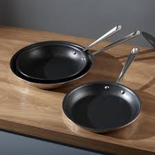 All Clad D3 Stainless Non Stick 10 Fry Pan Reviews Crate And Barrel All Clad Pan Induction Cooktop