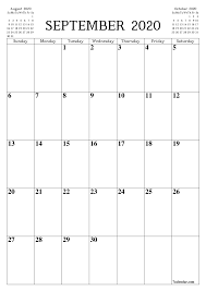 Black And White Calendar Png Printable Blank Calendar September 2020 In 2020 Blank Monthly Calendar Printable Blank Calendar Calendar Printables