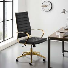 Delivering products from abroad is always free, however, your parcel may be subject to vat, customs duties or other taxes, depending on laws of the country you live in. Jive Black Gold Stainless Steel Highback Office Chair Las Vegas Furniture Store Modern Home Furniture Cornerstone Furniture
