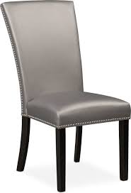 Pin By Mayra Curay On Decoracion In 2020 Dining Chairs Grey Leather Dining Chair Grey Upholstered Dining Chairs