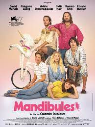 Dwóch prostych przyjaciół odkrywa w bagażniku swojego samochodu gigantyczną muchę. Mandibules 2020 Film Trailer Kritik