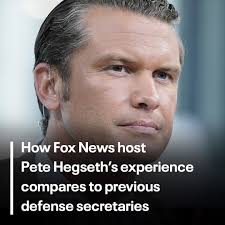The nomination of Fox News host Pete Hegseth for defense secretary has left  many wondering how his experience compares to people who have previously  served. MORE: https://tinyurl.com/39hk295u