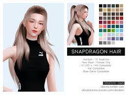 Snapdragon Hair New Mesh Obsidiansims In 2020 Sims Hair Sims 4 Sims 4 Mods Clothes