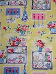 Cath Kidston Yellow Kitchen 100 Cotton Duck Fabric Per Metre Cathkidston Cath Kidston Wallpaper Yellow Kitchen Wallpapers Vintage
