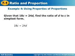 To play this quiz, please finish editing it. Holt Geometry 7 1 Ratio And Proportion 7 1 Ratio And Proportion Holt Geometry Warm Up Warm Up Lesson Presentation Lesson Presentation Lesson Quiz Lesson Ppt Download