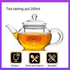 The design is reminiscent of fresh lavender fields. 1pcs Health Tea Art Clear Glass Teapot With Infuser Flower Green Tea Pu Er Pot Kitchen Dining Bar Patterer Dinnerware Serving Dishes