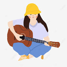 D g d sangat manja padaku. Gambar Bermain Gitar Gadis Dilukis Dengan Tangan Persembahan Gitar Gadis Png Dan Psd Untuk Muat Turun Percuma