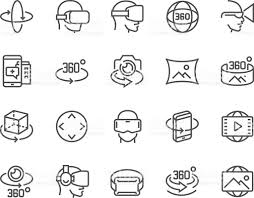 Simple Set Of 360 Degree Image And Video Related Vector Line Icons Line Icon Vr Logo Space Icons