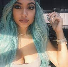 If you want mint, buy bright green and bright blue. Kylie Jenner Hair Color Pictures Popsugar Beauty