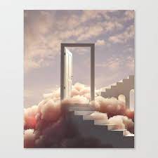 Up Above Canvas Print By Moteh Medium Dreamy Art Aesthetic Pastel Wallpaper Wallpaper
