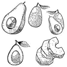 Do you know that painting coloring page can help to build motor skills of your kid. Avocado Coloring Pages Real Avocado And Kawaii Print For Free