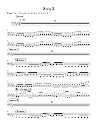 Song 2 – Blur Song 2 - Bass Guitar Level 3 in E-flat Standard Sheet Music  for Bass guitar (Solo) | MuseScore.com