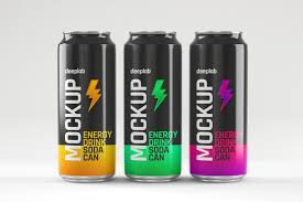 Glossy Soda Can Mockup Set In 2020 Drinks Packaging Design Energy Drinks Packaging Soda Can