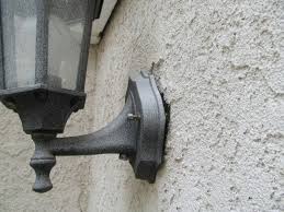 Exterior Light Not Caulked Or Sealed At Wall Buyers Ask