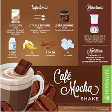 Cafe Mocha Shake My Favorite Ingredients 2 Scoops Dutch Chocolate Formula 1 Nutritional Shake Mix Herbalife Shake Recipes Herbalife Recipes Herbalife Shake