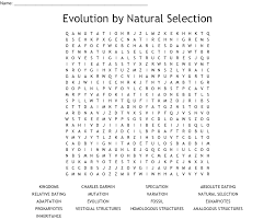 Mains happy surf from darwin's natural selection worksheet answer. Natural Selection Crossword Wordmint
