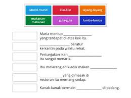 A.gandaan penuh kata pada kata nama contohnya : Contoh Ayat Kata Ganda Penuh Sumber Pengajaran