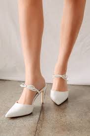 Women's in3 d'orsay low kitten heels 3 inch wedding dress shoes ankle strap closed pointed toe pumps. Wedding Shoes For The Bride Cute Bridal Heels Lulus