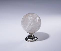 Rock Crystal Staircase Finial On Nickel Stand Light Decorations Finials Staircase