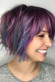 Black And Purple Ombre Hair Short Black Hair With Dark Purple And Blue Highlights Purple Ombre Hair Short Hair Styles Easy Hair Styles