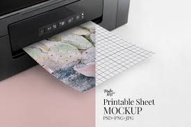 Printed Sheet Mockup In 2020 Mockup Printed Sheets Professional Business Cards Templates