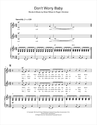 The Beach Boys Don T Worry Baby Arr Jonathan Wikeley Sheet Music Pdf Notes Chords Pop Score 2 Part Choir Download Printable Sku 116850