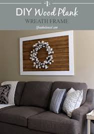 To let the grain of the wood show through a little bit, i just did one light coat. Diy Wood Plank Wreath Frame Farmhouse Style Wreath Frame Wood Diy Decor Frame Wreath