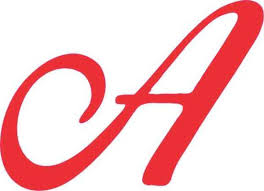 4in X 3in Red Cursive A Monogram Sticker Vinyl Truck Window Car Stickers Monogram Stickers Lettering Car Stickers