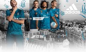 For real madrid's alternate kit, adidas treat the club to a mint jersey with navy trim. New Real Madrid 3rd Jersey 2017 18 Rm Third Kit Mm Sports