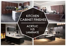The former is priced higher as it is made of acrylic all the way through, meaning these doors have a mix of open and closed shelves to store kitchen essentials. Acrylic Finish Vs Laminate Finish Select Best For Your Kitchen Cabinets