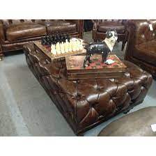 Coffee table stools in ottomans & footstools for sale ebay. Buy Chesterfield Vintage Leather Footstool Retro Coffee Tables