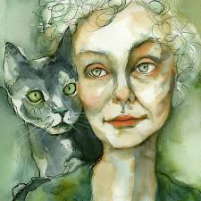 Cat Lady Phyllis Art Print